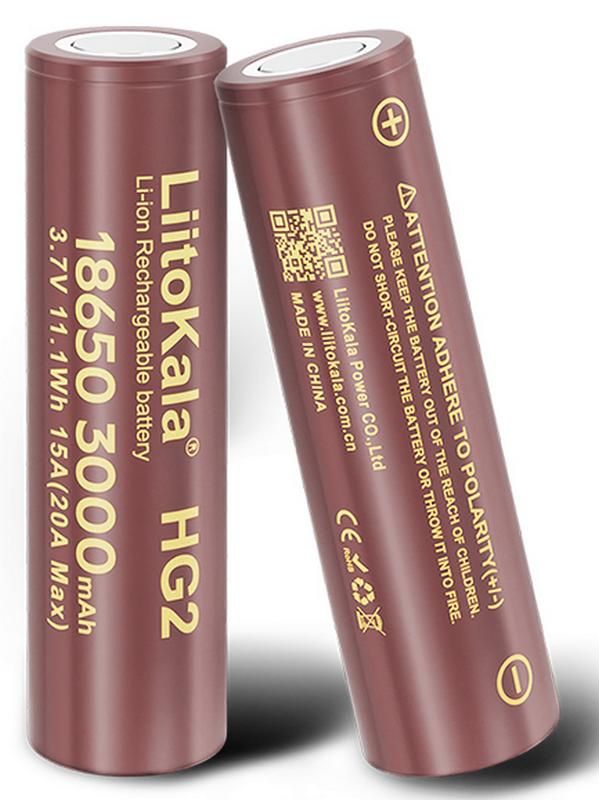 Аккумулятор LiitoKala HG2 3000 мАч 20 А