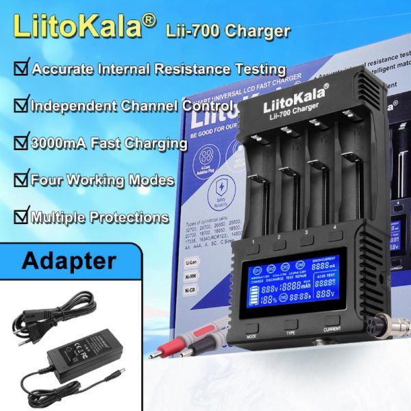 Зарядное устройство LiitoKala Lii-700 для цилиндрических аккумуляторов