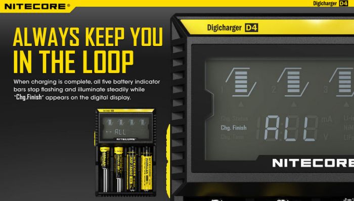 Зарядное устройство NITECORE D4