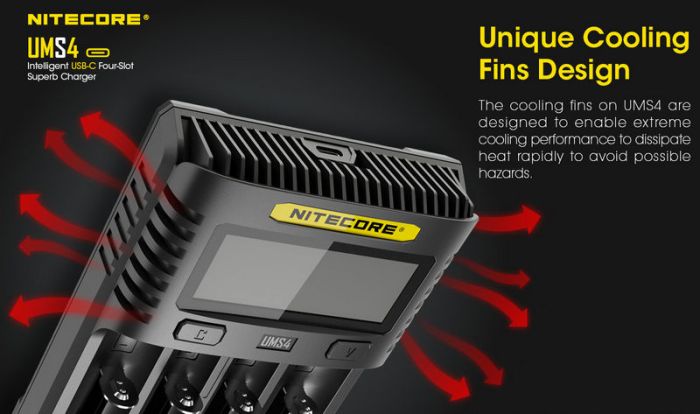 Зарядное устройство NITECORE UMS4 на 4 аккумулятора
