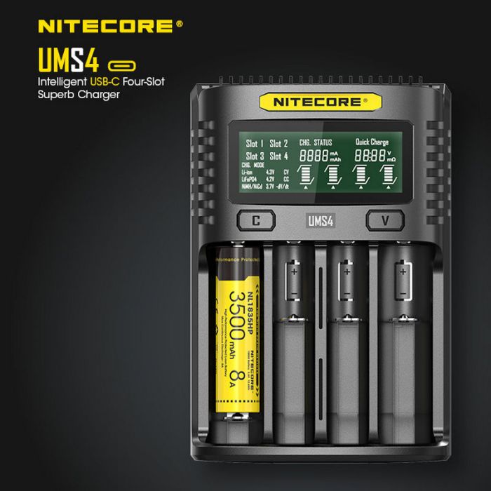 Зарядное устройство NITECORE UMS4 на 4 аккумулятора