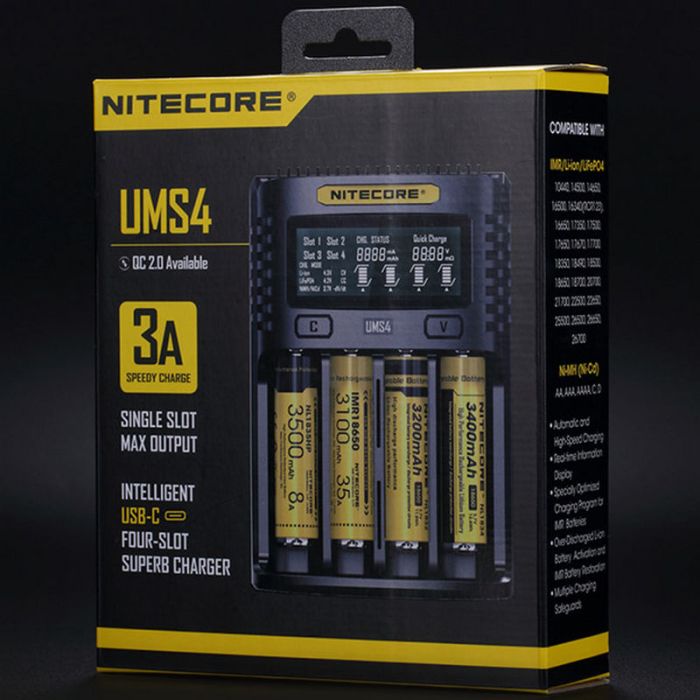 Зарядное устройство NITECORE UMS4 на 4 аккумулятора
