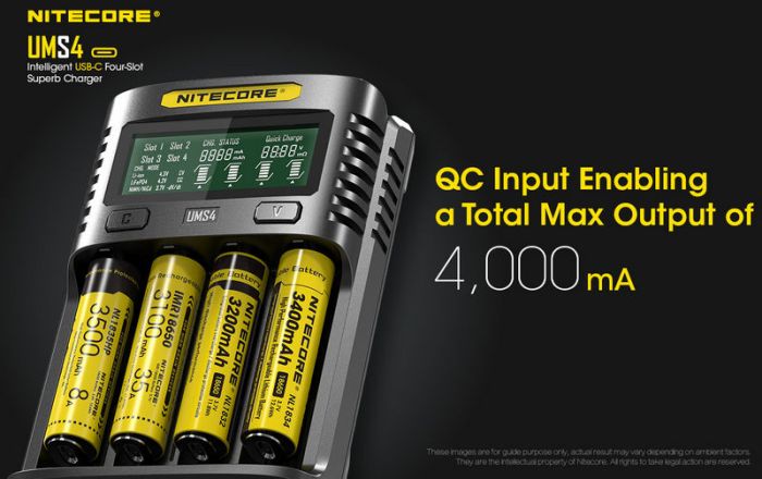 Зарядное устройство NITECORE UMS4 на 4 аккумулятора