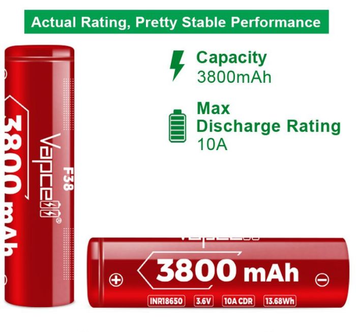 Vapcell F-38 18650 3800mAh