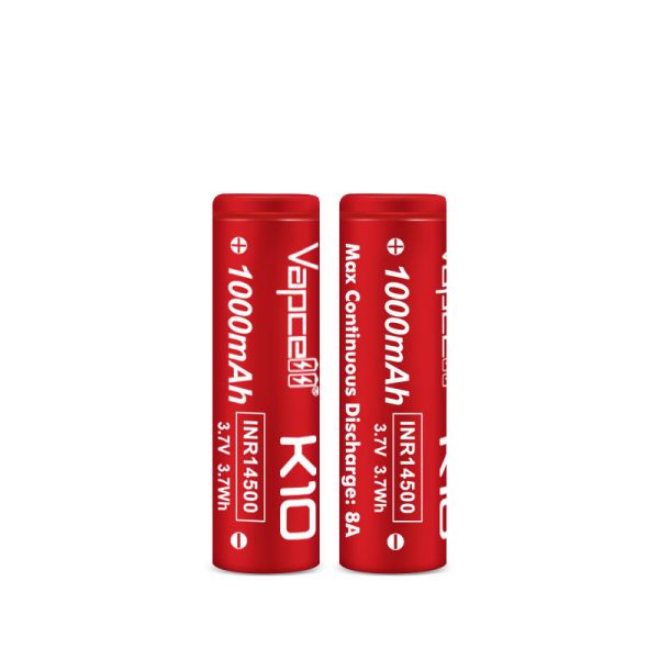 Vapcell K-10 (INR 14500, 1000mAh, Li-ion, 3.7V)