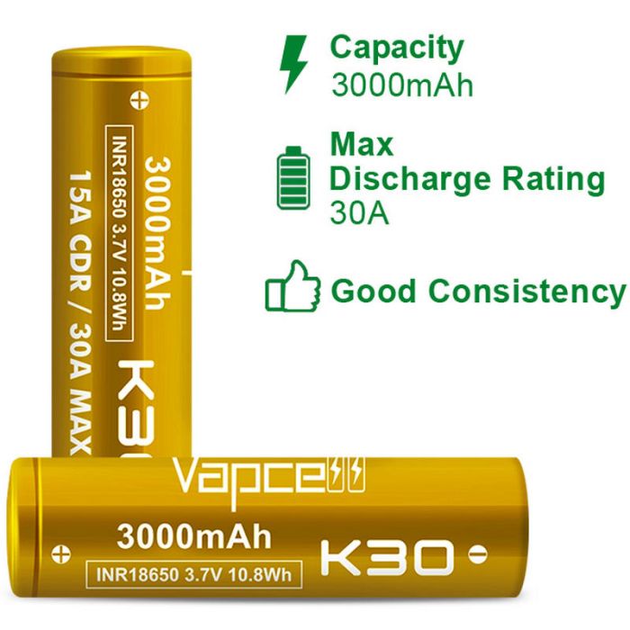 Vapcell K-30 18650 3000mAh
