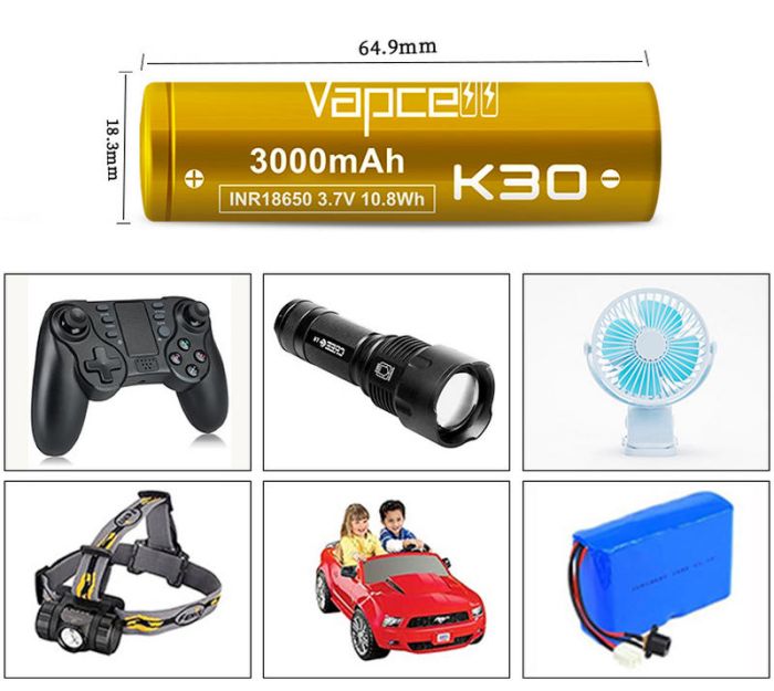 Vapcell K-30 18650 3000mAh