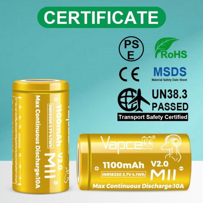 Vapcell M-11 18350 1100mAh