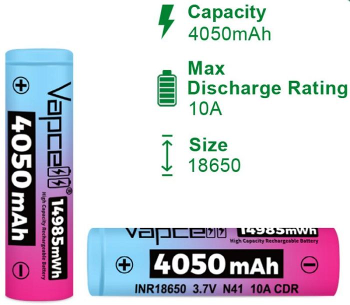 Аккумулятор Vapcell N41 (18650, 4050)