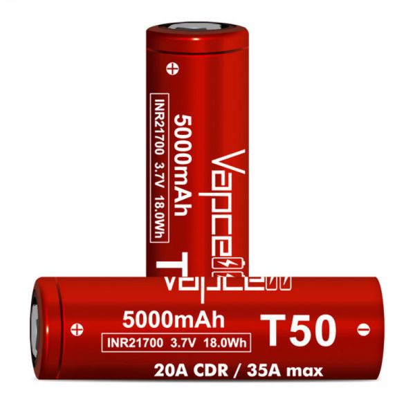 Цилиндрический аккумулятор Vapcell T-50 21700 5000mAh