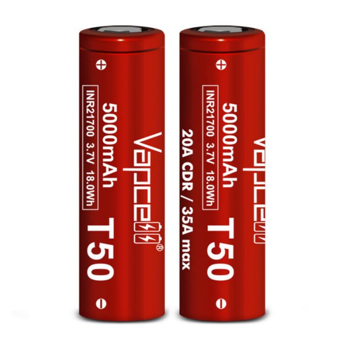 Цилиндрический аккумулятор Vapcell T-50 21700 5000mAh